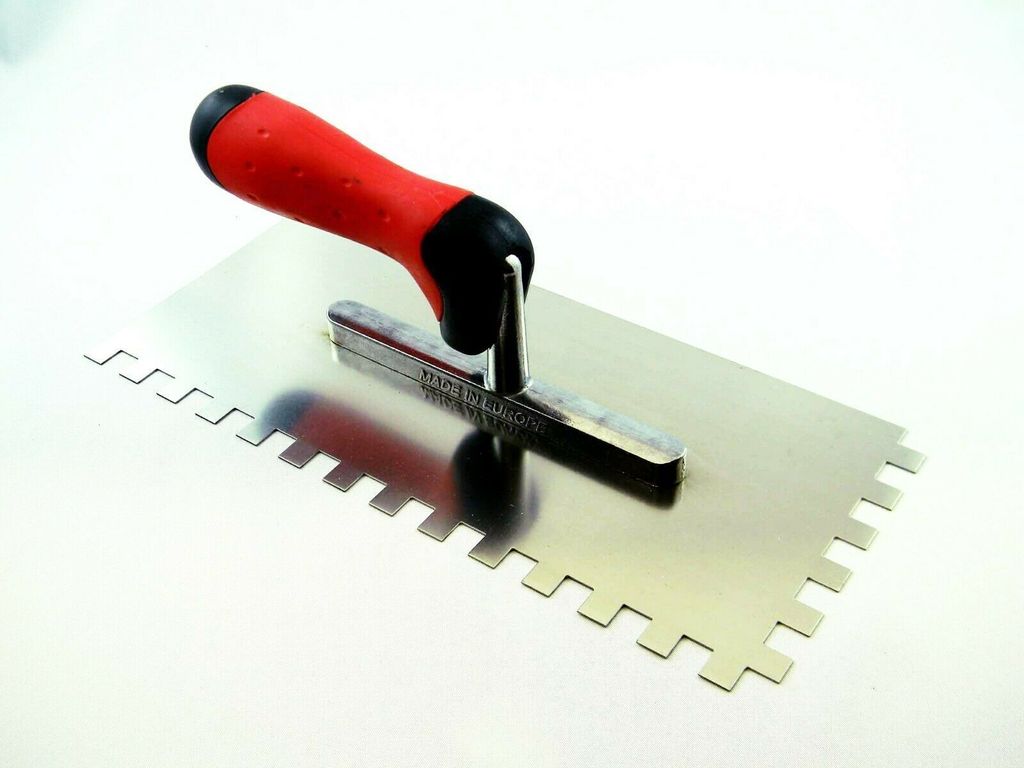 Profi Zahnkelle 10x10 mm Zahnung RF 0,7mm Zahntraufel 280x130mm 2-K Griff ConToo CT029