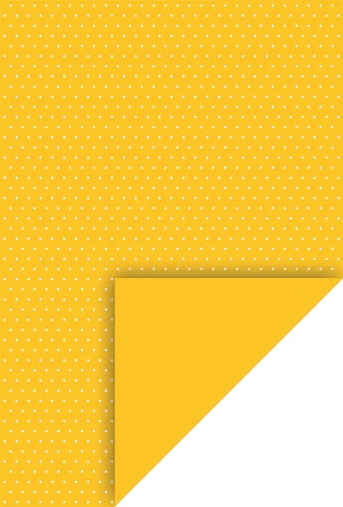 Papier cartonné décoratif A4 à pois Heyda Happy Papers Jaune Soleil