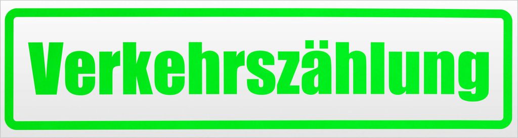 Kiwistar Verkehrszählung Magnetschild Schild magnetisch - 20cm Neongrün - Magnetfolie für Auto PKW Kfz