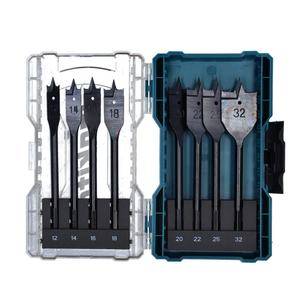 Set de mèches plates bois pour installations électriques et plomberie - 4
