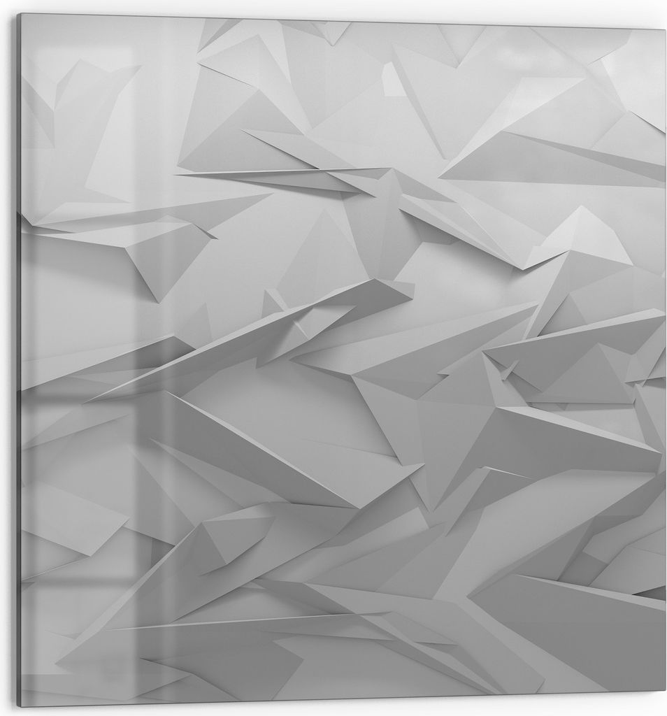 DEQORI Küchenrückwand Glas 60x60 cm 'Geometrische Eleganz' Spritzschutz Bad Rückwand Küche