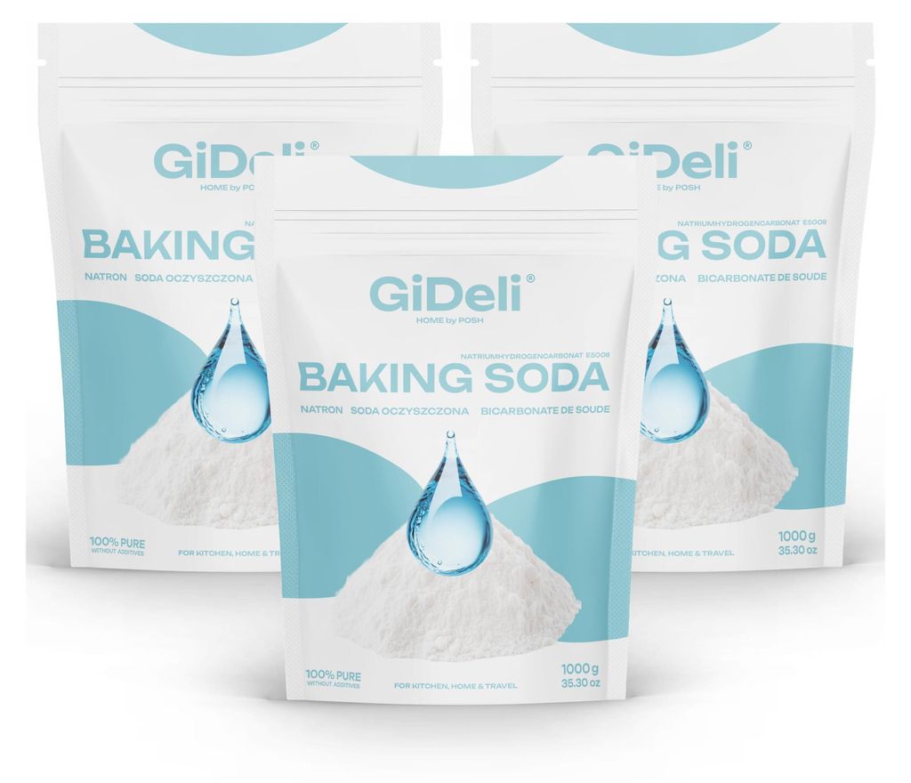 GiDeli Natron Pulver 3x1kg (3kg) Baking Soda E500ii Produktbild 