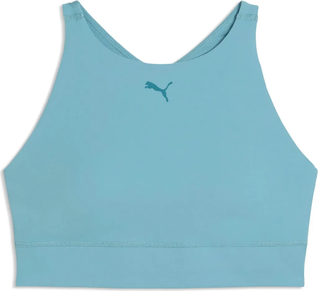 Brassière Puma SHAPELUXE HIGH NECK BRA MID Bleu mer Baltique XXL
