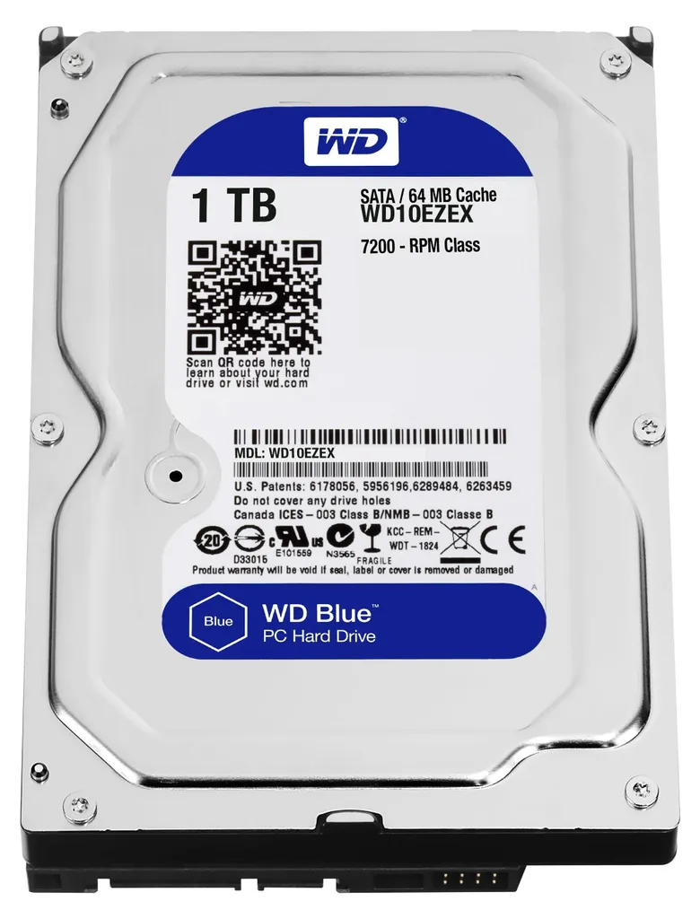 Disque Dur Interne Western Digital Caviar Blue 1 To WD10EZEX pour PC Fixe