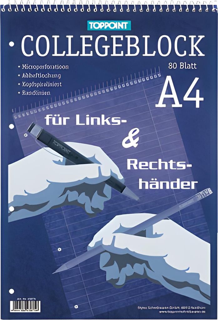 STYLEX Collegeblock DIN A4 liniert - A4 Produktbild 