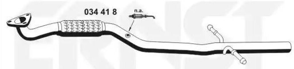 VEGAZ Abgasrohr Auspuffrohr für OPEL Meriva B (S10) Vorne OR-389