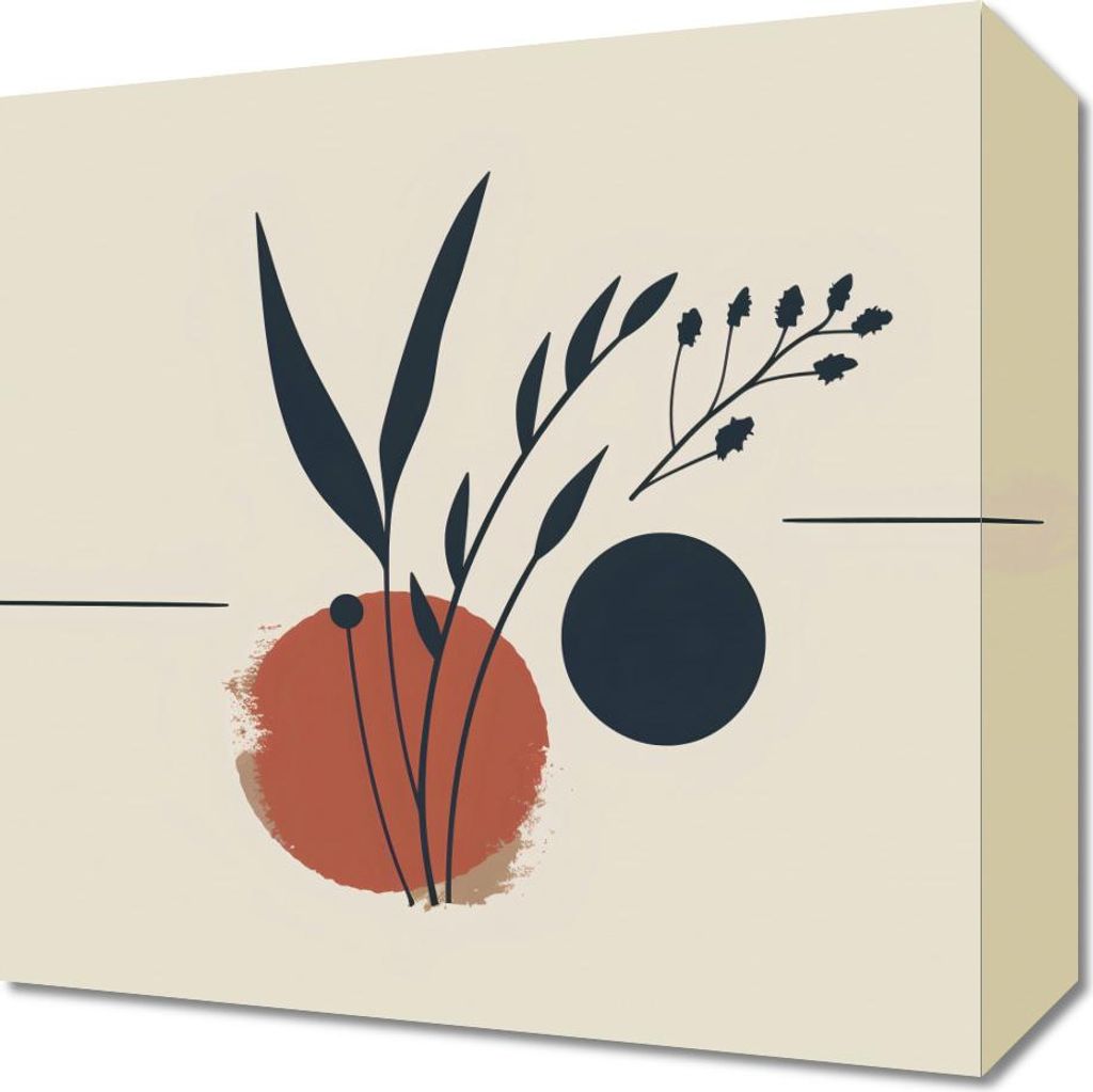 Bild 30x30cm Botanische Farbe