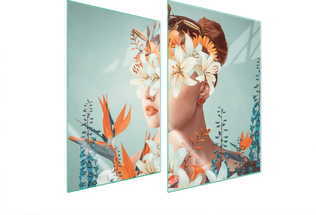 Piastre Coprifornelli 2 Pezzi 35x52 in Vetro Temperato Orchidea