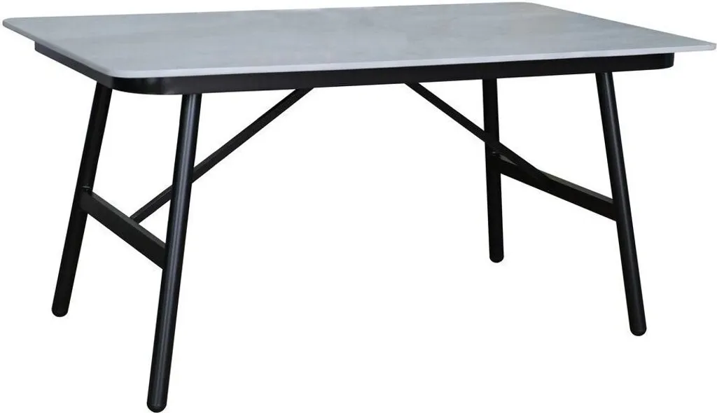 Table de terrasse rectangulaire EDINBURGH en alu noir 140 x 80 cm