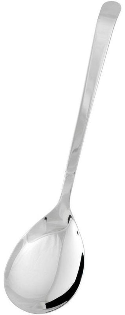 Servierlöffel, hochglanzpoliert, aus einem Stück gefertigt, Stiellänge 31,5 cm