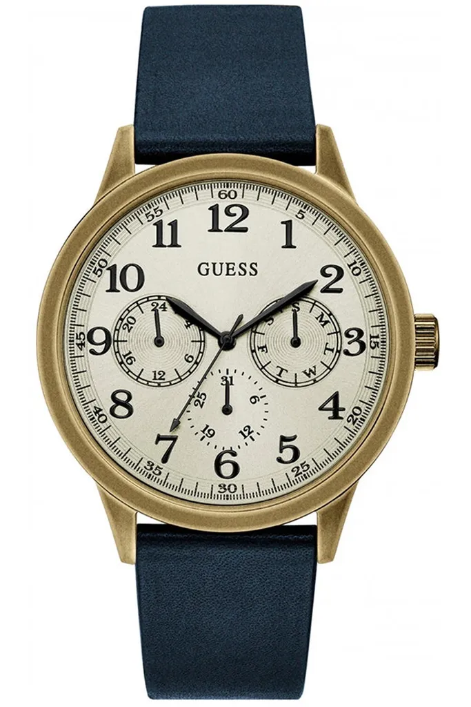 Regalo Uomo: Orologio GUESS W1101G2 Legacy Blu e Oro 46mm