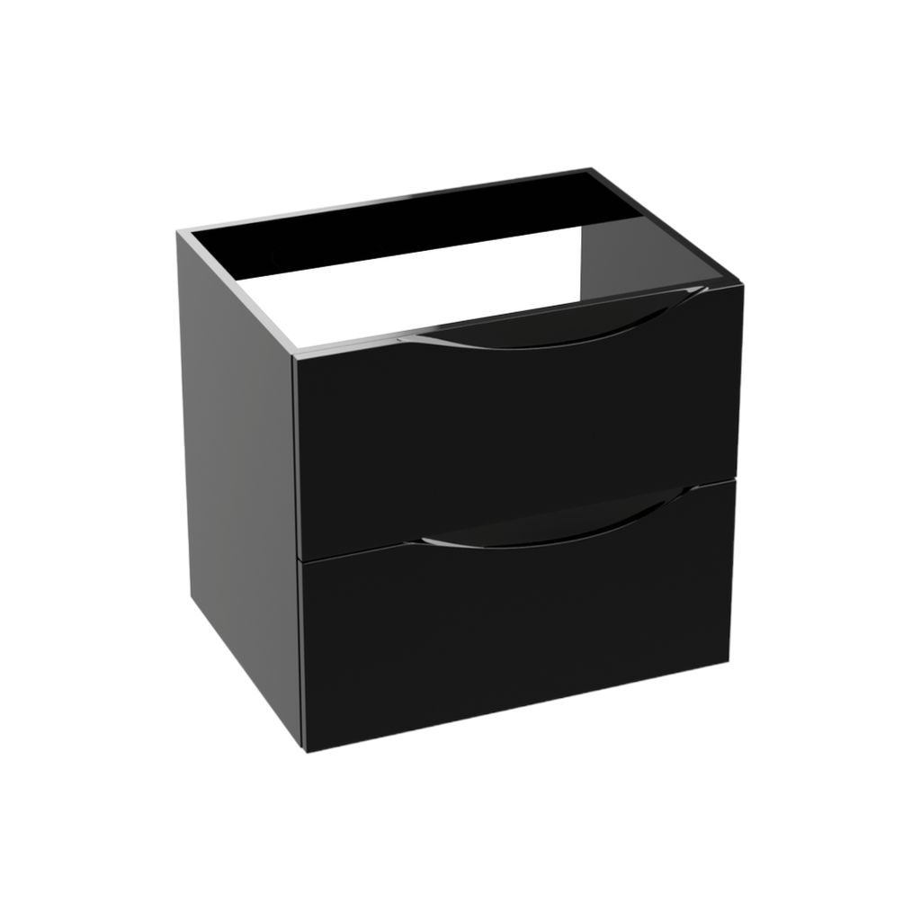 LAVITA Badezimmerschrank Kolorado Schwarzer Glanz 600 | Hängeschrank | Badschrank | Waschtischschrank | Schrank 60cm Breit | Mehrzweckschrank | H...