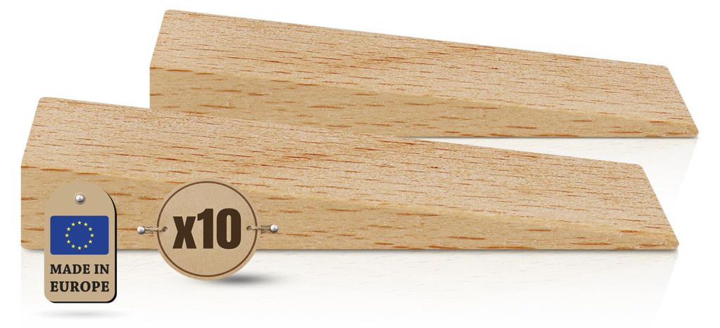 Holzkeile, Hartholzkeile, Montagekeile, Nivellierkeile, Türstopper aus Holz – praktisches Werkzeug für Schreinerarbeiten, Bauprojekte und diver...