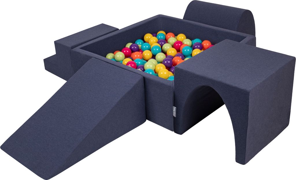 KiddyMoon spielplatz aus schaumstoff mit quadrat bällebad Produktbild 
