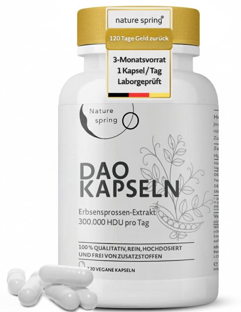 DAO Kapseln hochdosiert - 300.000 HDU Diaminoxidase pro Produktbild 