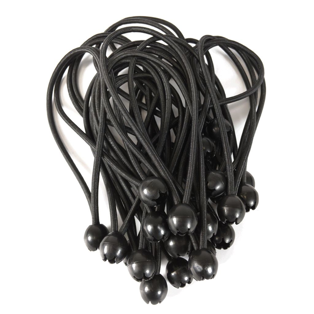 Dreamprint Expanderschlinge 100 Stück 180mm Ø 6mm schwarz Spanngummi mit Kunststoffkugel