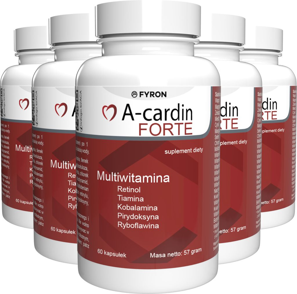 A-Cardin Forte - 300 Kapseln (5 x 60 Kapseln) - 5er Pack