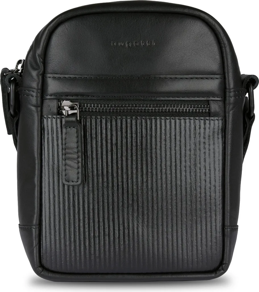 Regalo Uomo: Bugatti Joel Borsa a Tracolla Pelle Nera - Elegante