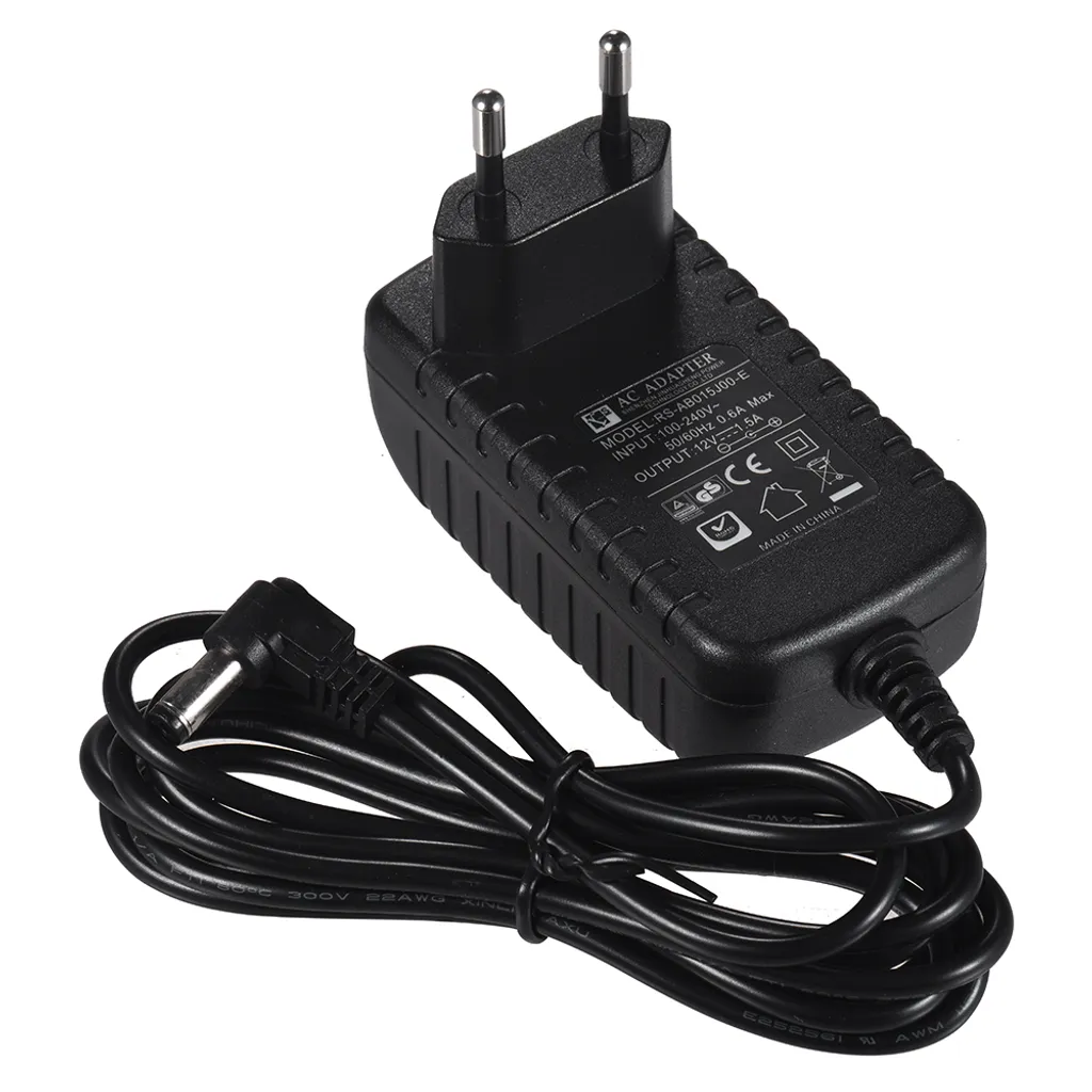 alimentatore 12 V 1,5 A per Viltrox L116T L116B L132T L132B VL-162T Videoproiettori a LED 100-240 V ad ampia tensione - 4
