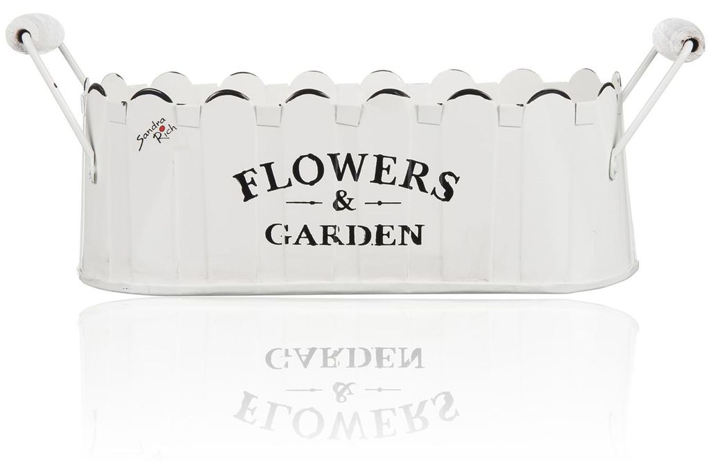 FLOWERS & GARDEN Jardiniere Blumenkasten mit Griffen 26cm Produktbild 