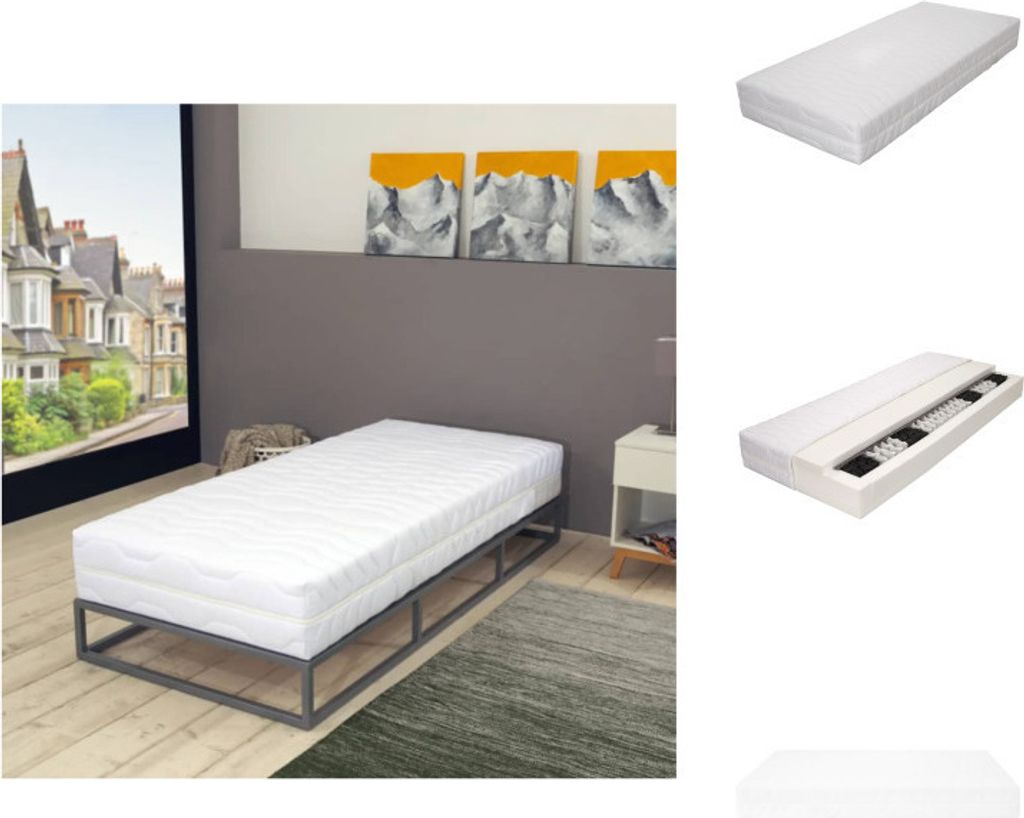 vidaXL Matratze 80 x 200 cm 7 Zonen Taschenfedern 20 cm H2 - Matratzen