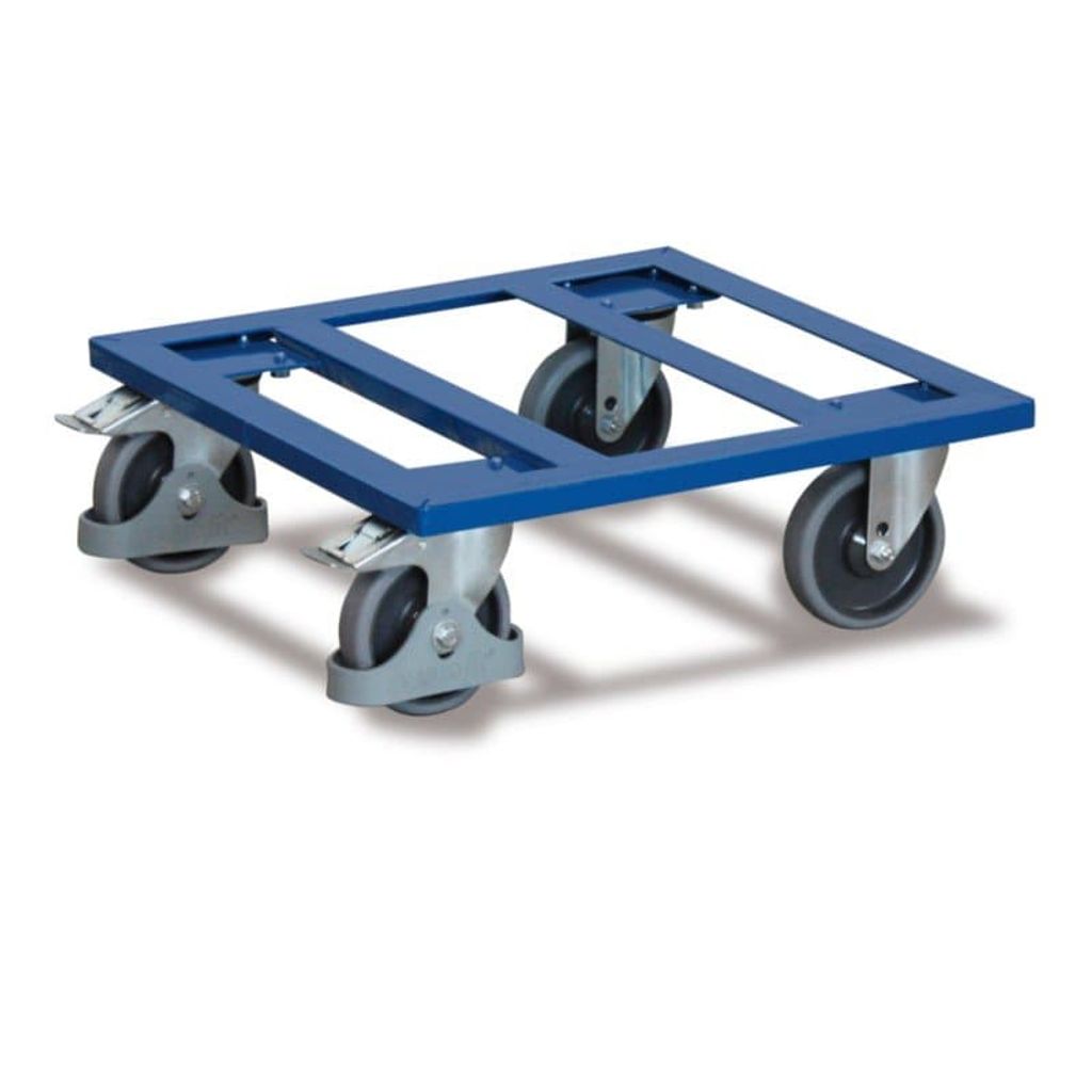 Kistenroller, offener Rahmen, Ladefläche LxB 500x500 mm, Außenmaße LxBxH 500x500x170 mm, Traglast 400 kg