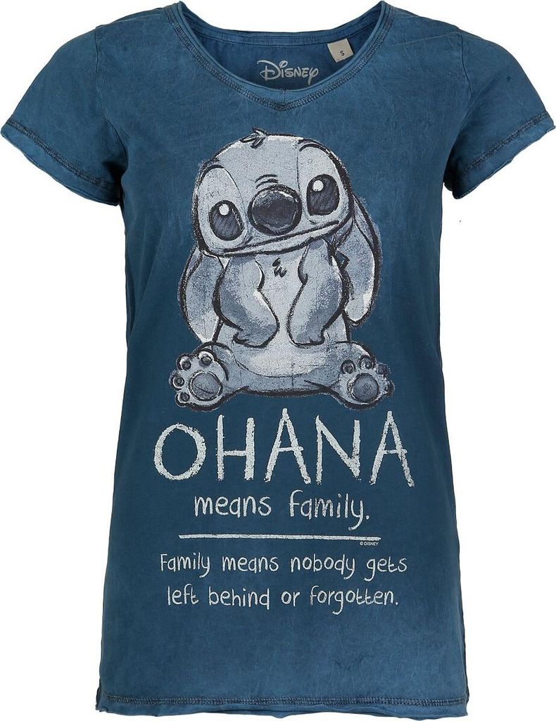 Lilo & Stitch T-Shirt Damen Las Ohana blau 4XL