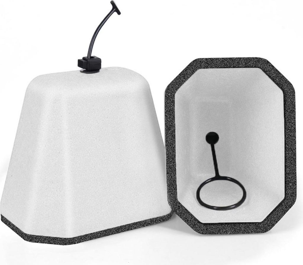 INF Weiße PVC Außen Wasserhahn Abdeckung für Frostschutz im Winter (2er-Pack)