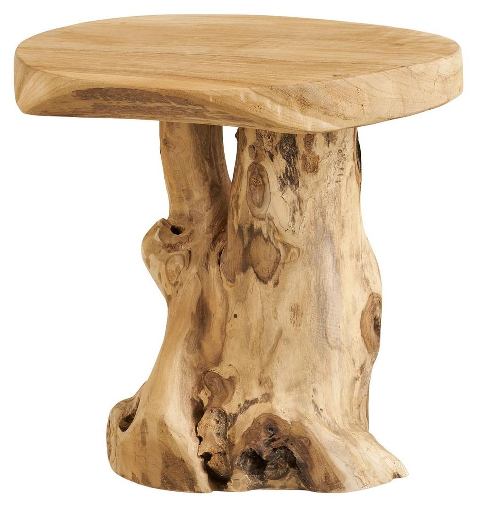 Palena - Table d'appoint en teck naturel ø40x45 cm Image du produit 