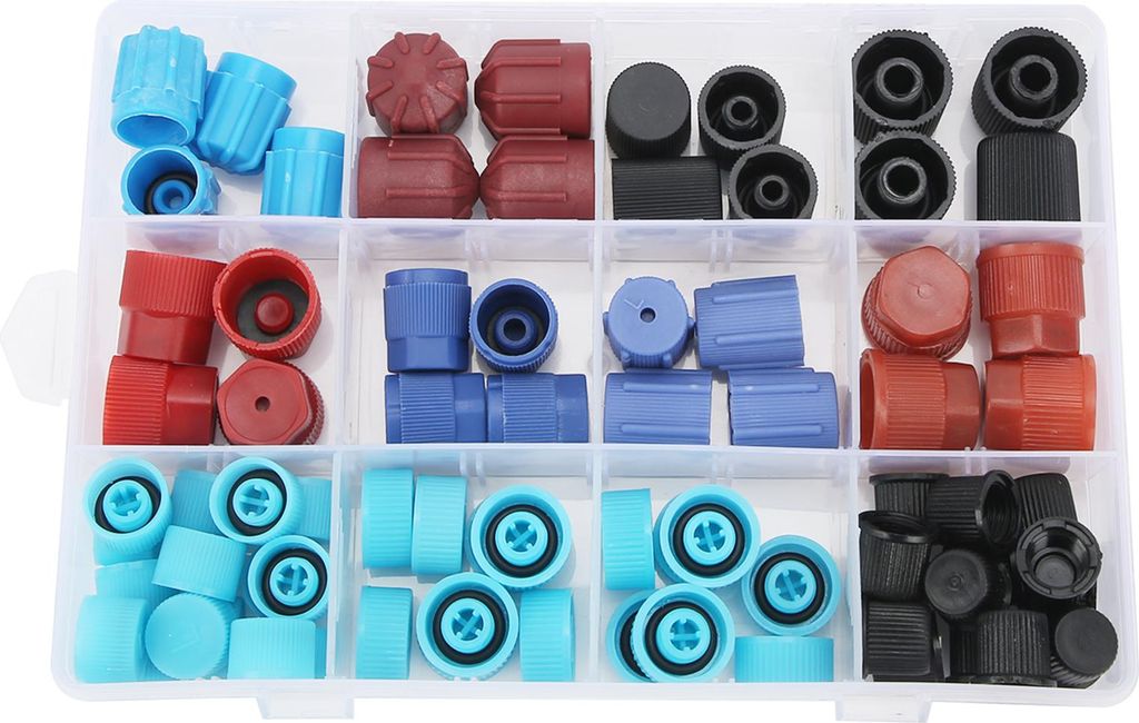 77pcs Klimaanlage Ventil Kernkappen Ersatz A/C -System Reparatur des Zubehörs für das Auto