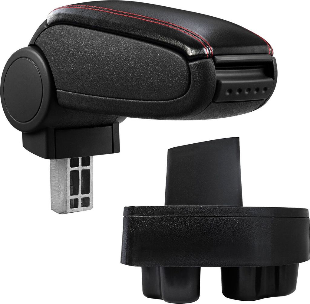 Armlehne Mittelarmlehne Leder Bezug Schwarz / Rot für Opel Corsa C 2000-2006