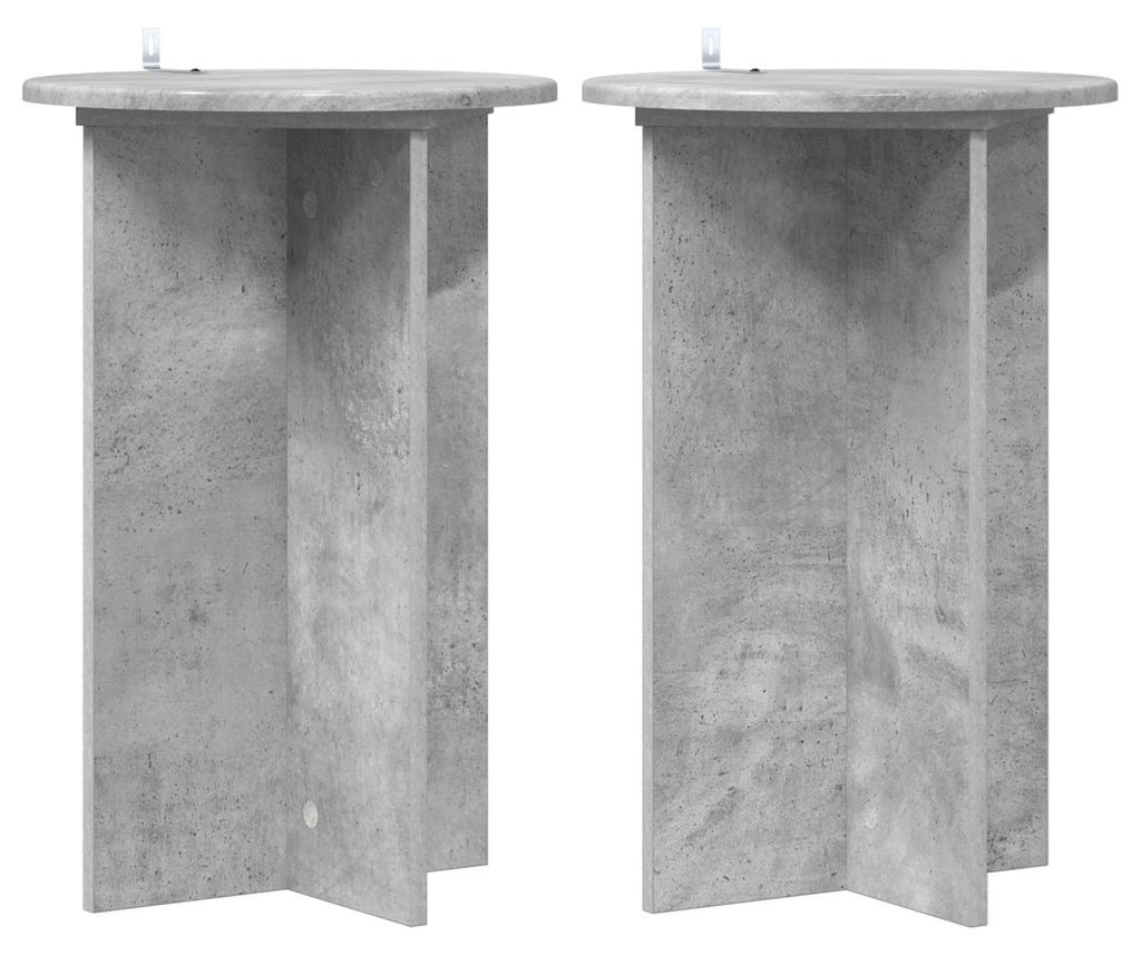 Pflanzenständer 2 pcs Betongrau Ø40 x 60 cm Holzwerkstoff