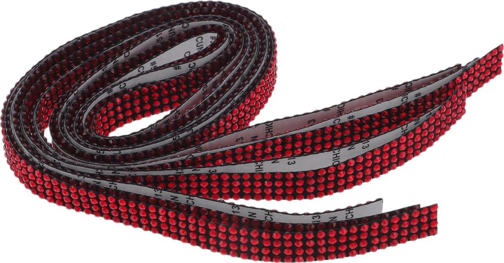 Autotürkantenschutzstreifen-Kit Anti-Kratzer 90x1.2cm Auto Bling Türkantenschutz Stoßstangenstreifen Bling Strass Schwarz Rot