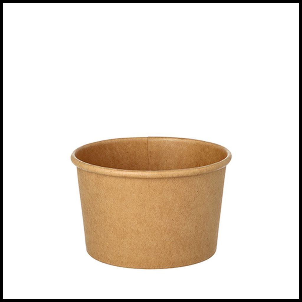 Suppenbecher To Go, Pappe rund 940 ml 11,5 cm · 13 cm braun