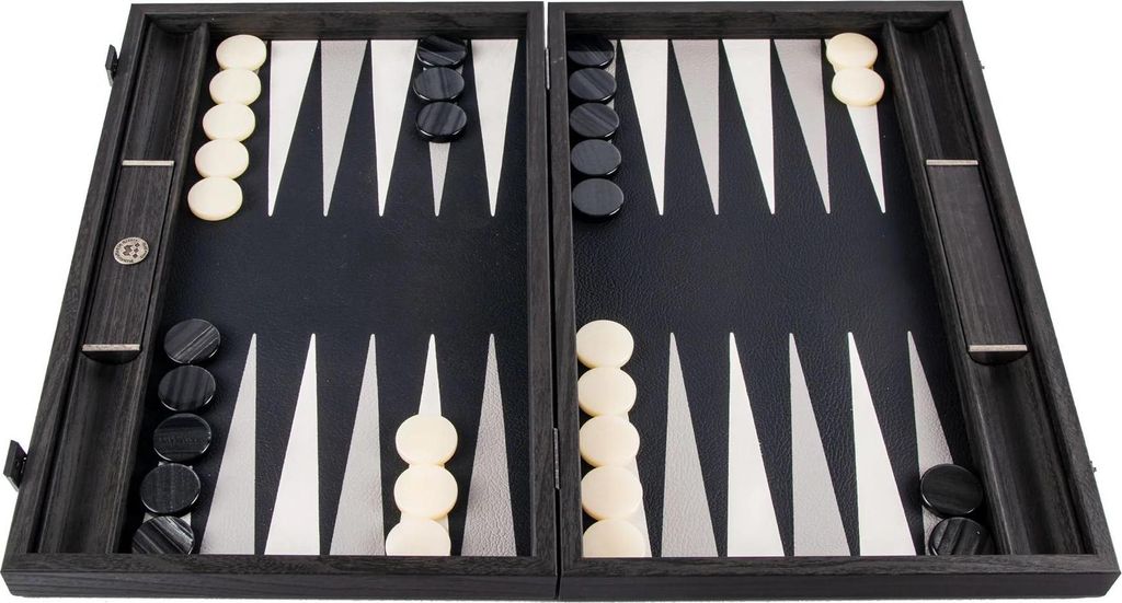 s Manopoulos Backgammon-Set – Klassisches Schwarz, aus Produktbild 