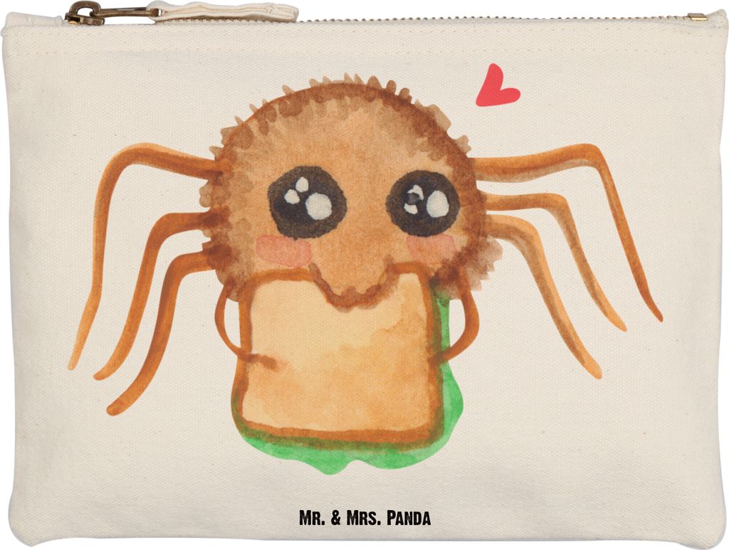Mr. & Mrs. Panda Federmappe Spinne Agathe Sandwich Grösse XL Große - Weiß - Geschenk, Schminktasche, Kosmetiktasche, Alles Wird gut, Pouch, Lebe...
