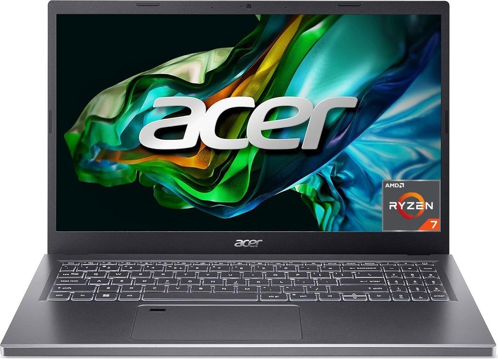 Aspire 5 (A515-48M-R3AE) Laptop, 15,6-Zoll-FHD-Display, AMD Ryzen 7 7730U, 16 GB RAM, 1 TB SSD, AMD Radeon-Grafik, Windows 11, QWERTZ-Tastatur, Grau
