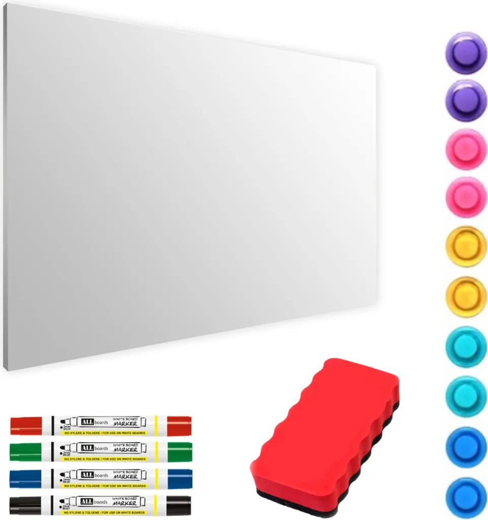 Lavagna Magnetica Bianca 90x60 MetalBoards | Acciaio con Accessori - 11