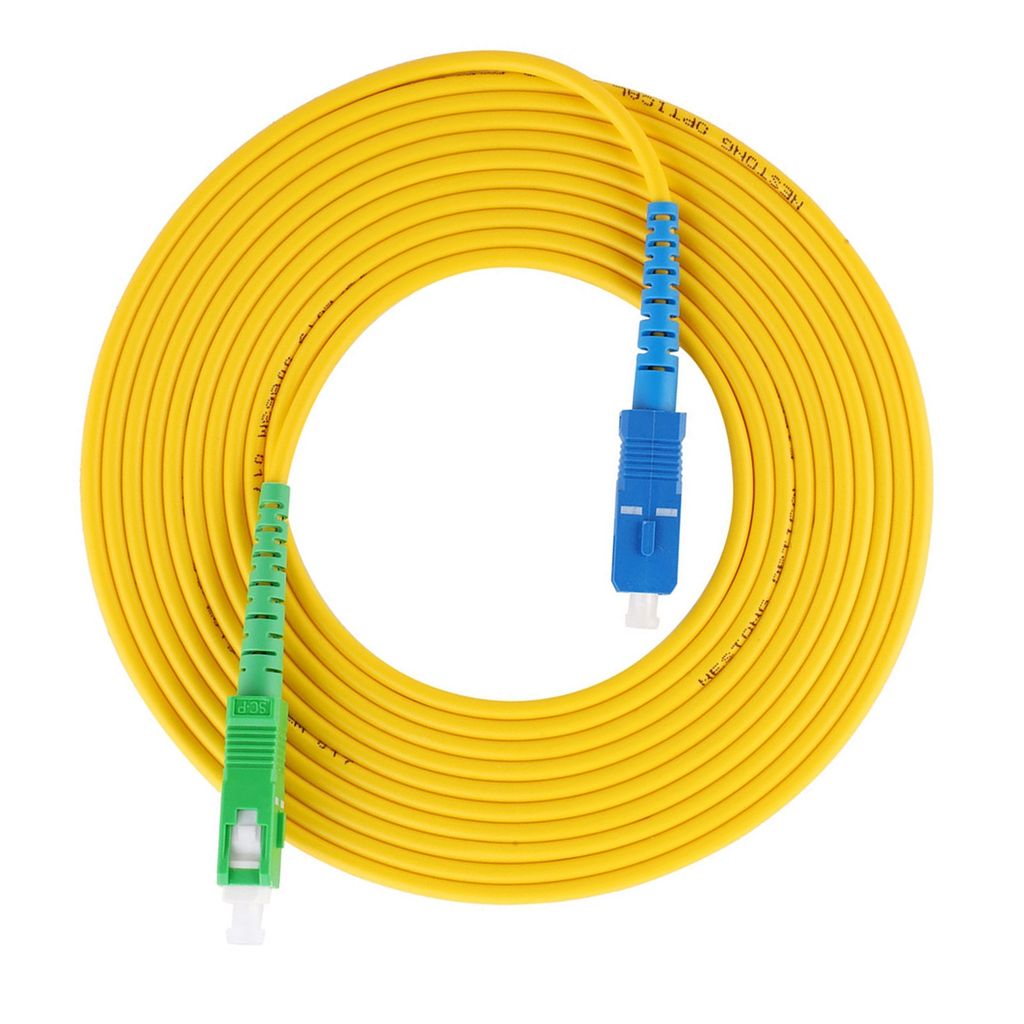 Single Mode Fiber Optic Jumper Hochwertiges PVC Gehäuse Sc APC-Sc UPC 15 Meter Länge