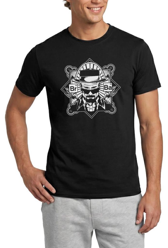 Spreadshirt Breaking Bad Heisenberg Logo Männer T-Shirt, XXL, Schwarz