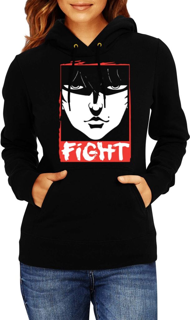 Damen Kapuzenpullover Japan Manga Anime Comics Baki The Grappler 02, Lady XS / Schwarz