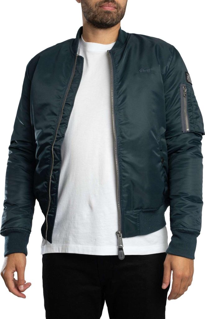 Schott Airforcers Bomberjacke, Blau L Produktbild 
