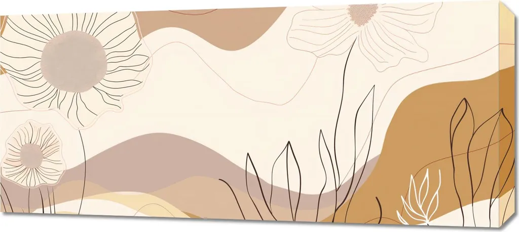 Quadro 90x40 cm Fiori Virtuosità Floreale - Arredo Parete Salotto