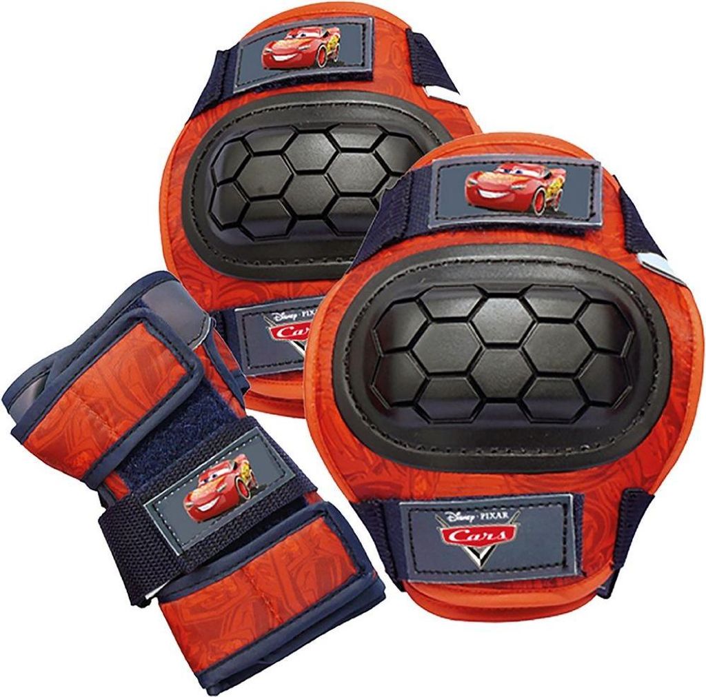 Tataway Set mit Ellbogenschützern, Knieschützern und Handgelenkschützern Disney Cars für Kinder für Rollsport, Skateboarding und Scooter. Grö...