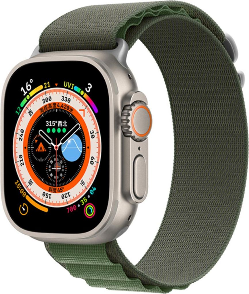 Devia, Sportarmband für Apple Watch 38/40/41mm aus gewebtem Nylon, Khakigrün