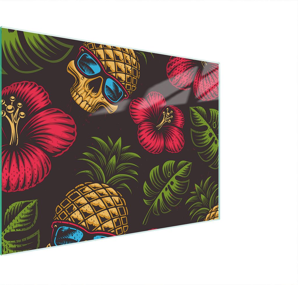 Glasschneidebrett 30x22 Ananas