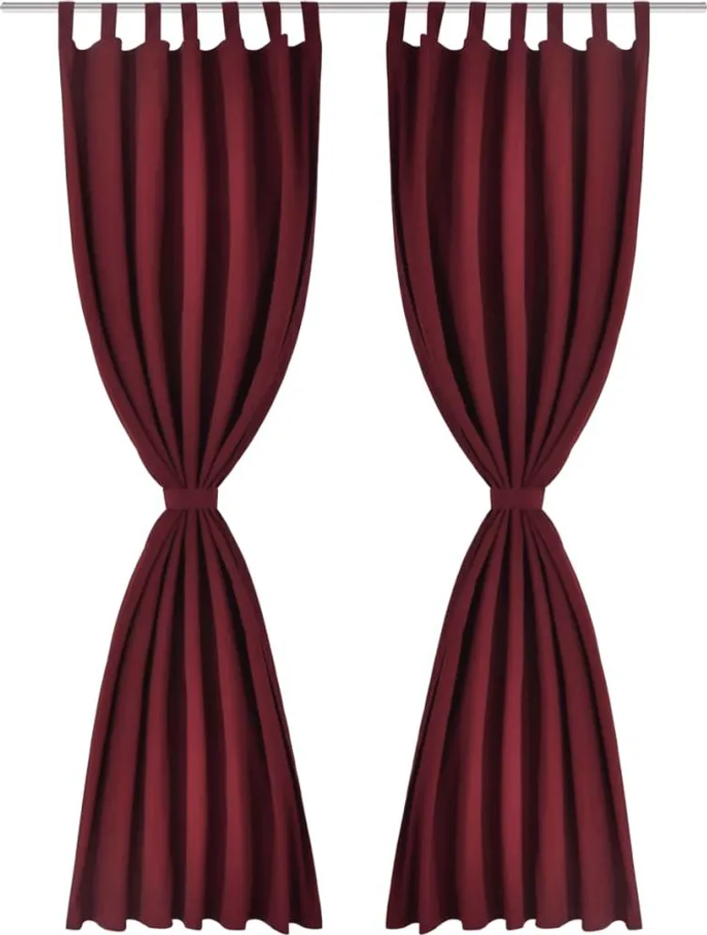 Rideaux pour chambre rouge foncé en satin 140x225 cm - Ambiance cosy