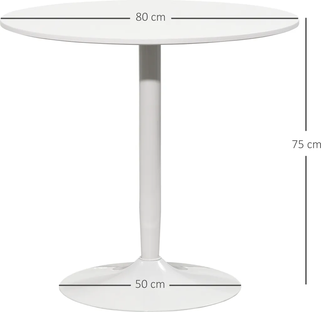 Petite table à manger pour studio et appartement avec base antidérapante
