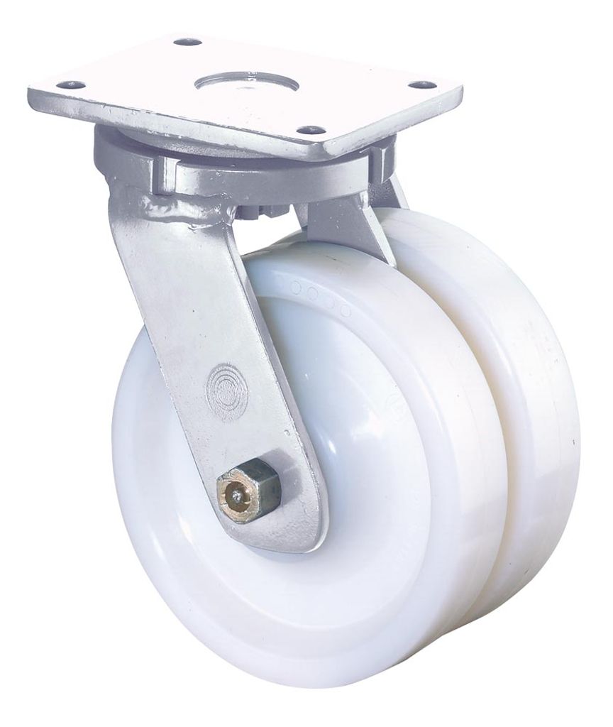 BS Rollen Lenkrolle B15 Durchmesser 100mm Tragfähigkeit 800kg Polyamidrad Platte 150x110mm - S100.B15.100