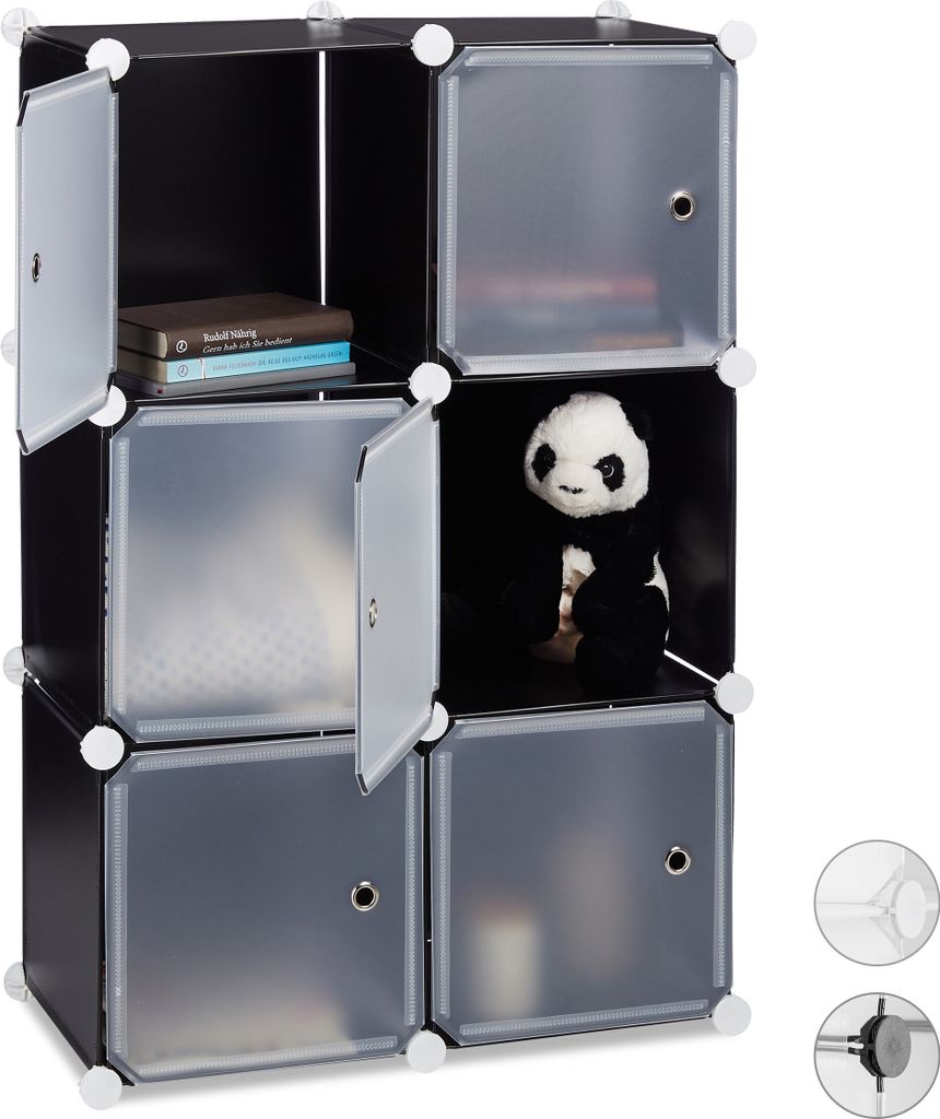 relaxdays Regalsystem mit 6 Türen